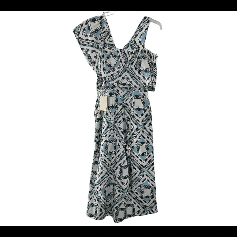 Tularosa Linen Floral Print Cropped Wide Leg Jumpsuit Size XSmall NWT